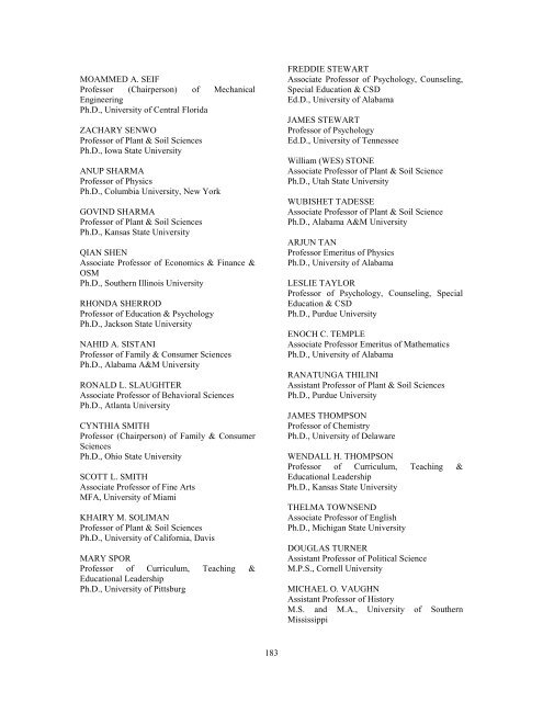 Graduate Catalog: 2012-2013 - Alabama A&M University