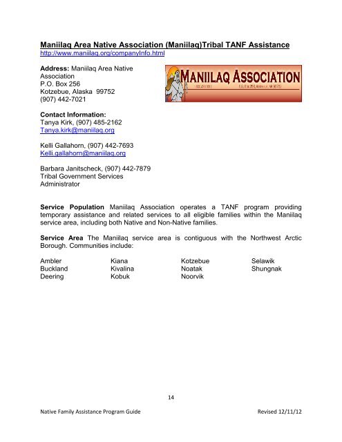 Native Family Assistance Program Guide - DPAweb - Alaska ...