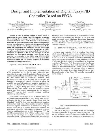 Design and Implementation of Digital Fuzzy-PID Controller Based ...