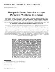 Therapeutic Patient Education in Atopic Dermatitis: Worldwide ...