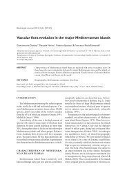 Vascular flora evolution in the major Mediterranean islands