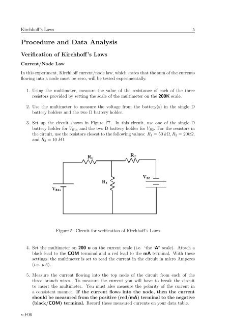 Kirchhoff's Laws - Mercer University Physics