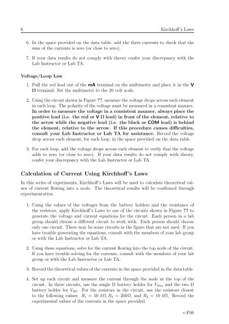 Kirchhoff's Laws - Mercer University Physics