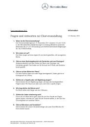 FAQ Chorwettbewer 16.11.2011 - Mercedes-Benz Niederlassung ...