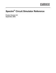Spectre Circuit Simulator Reference - Analog Innovations