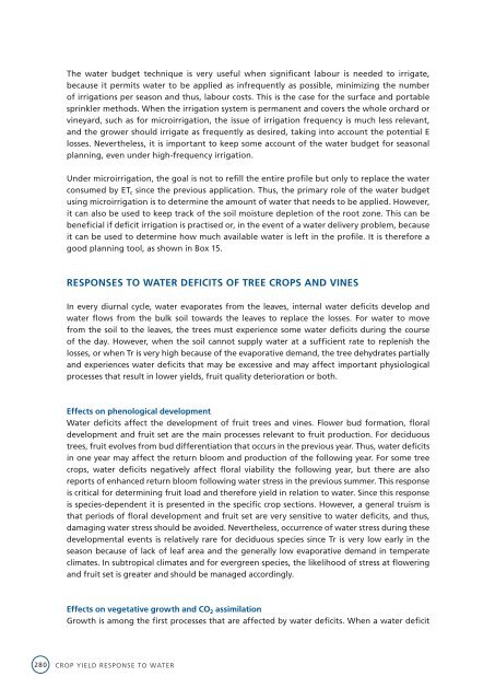 Crop yield response to water - Cra