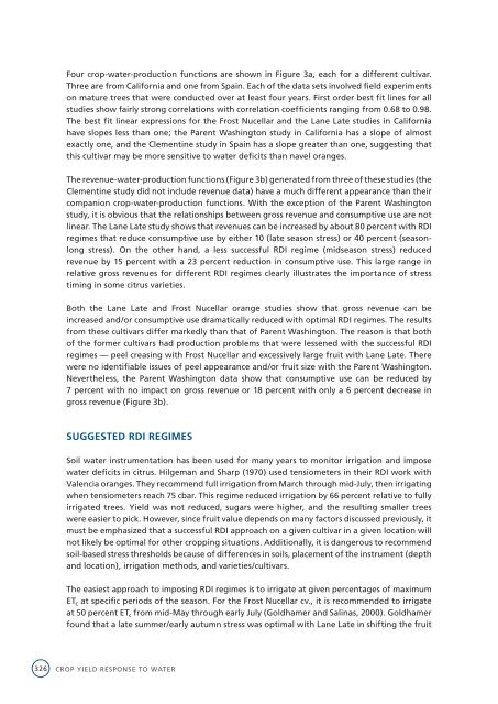 Crop yield response to water - Cra