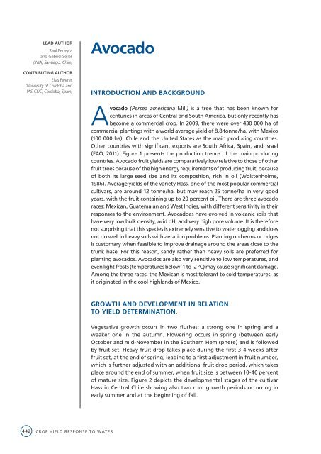 Crop yield response to water - Cra