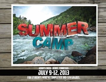 Elementary Camp information. - First Baptist Church