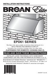 Broan Elite EPD61 Series Installation Manual (SV20571 rev 02 ...