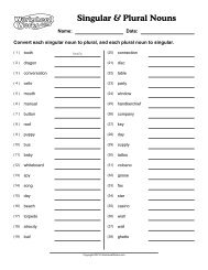 A Singular & Plural Nouns