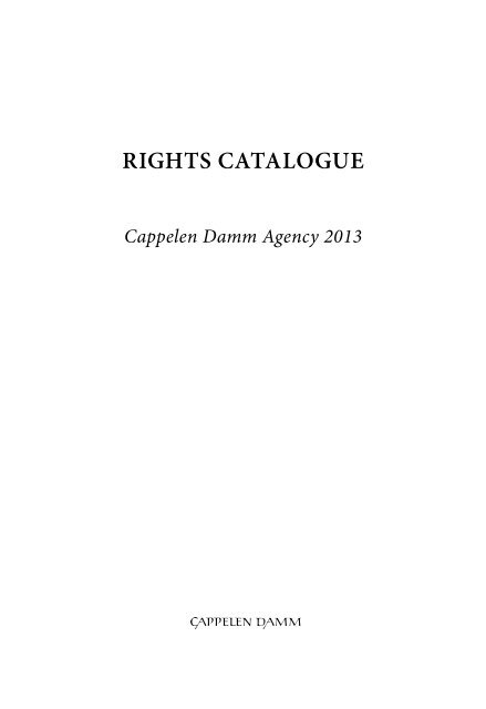 Rights Catalogue - Cappelen Damm