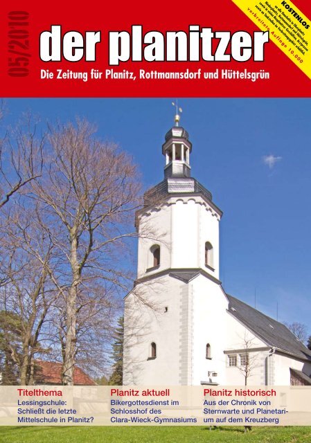 Die Zeitung Fur Planitz Rottmannsdorf Und Huttelsgrun Der Planitzer