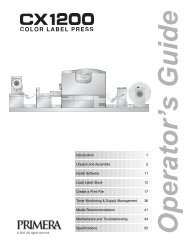 CX1200 Color Label Press Operator's Manual - Primera