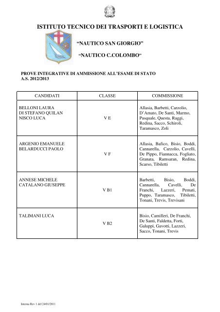 istituto tecnico dei trasporti e logistica - Nautico "San Giorgio"