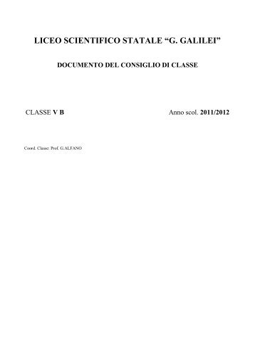documento classe 5 sezione B - Presidegalilei.it