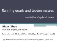 Running Fermion Masses - Institut für Physik