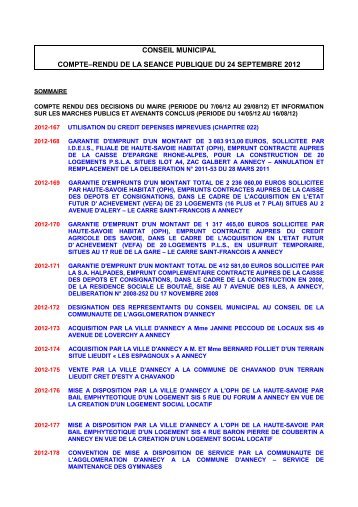 Conseil municipal 24 septembre 2012-version allegee - Annecy