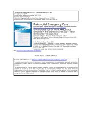 characteristics of fatal ambulance crashes - NAEMSP