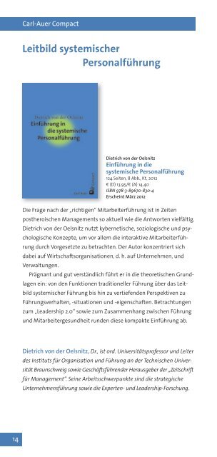 Frühjahr - Carl-Auer Verlag