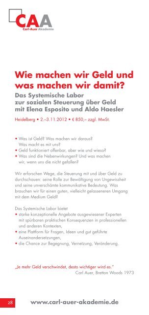 Frühjahr - Carl-Auer Verlag