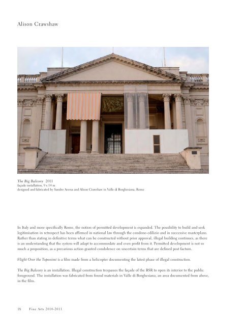 fine ARTS 2010-2011 - The British School at Rome