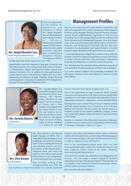 Download the MiDA Newsletter, 8th Edition - MiDA Ghana