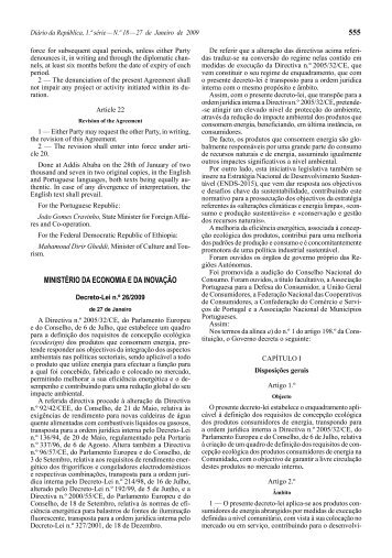 Decreto-Lei n.Âº 26/2009 - DiÃ¡rio da RepÃºblica ElectrÃ³nico
