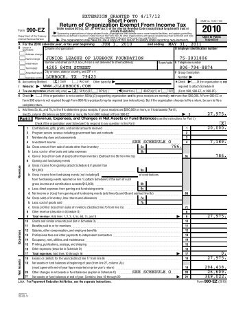 JLL Foundation, Inc. 2010 IRS 990 Form