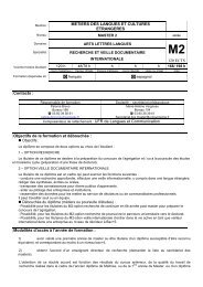 Fiche filiÃ¨re du M2 Recherche et veille documentaire internationale ...