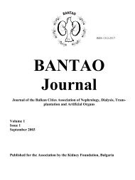 Renal transplantation - BANTAO Journal