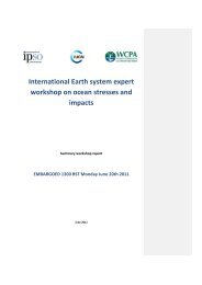 International Earth system expert workshop on ocean stresses and ...