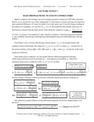 Lecture Notes 07 - University of Illinois High Energy Physics