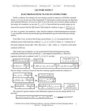 Lecture Notes 07 - University of Illinois High Energy Physics