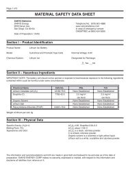 MSDS (Sanyo Li-ion Battery) - Premier Batteries