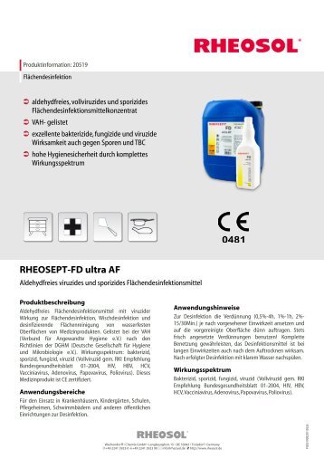 RHEOSEPT-FD ultra AF - Rheosol