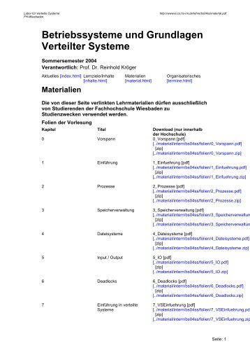 Betriebssysteme und Grundlagen Verteilter Systeme - Labor fÃ¼r ...