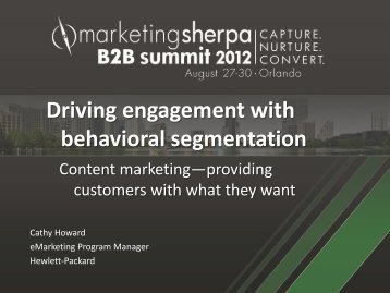 HP Uses Behavioral Segmentation for Dynamic Content ... - meclabs