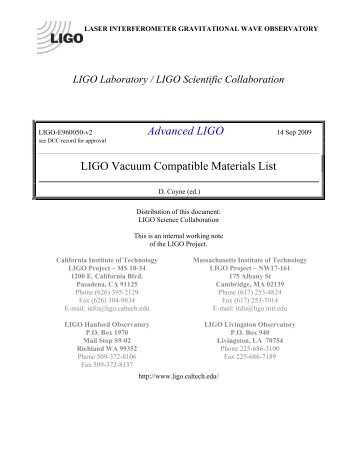 Laser Interferometer Gravitational Wave Observatory - DCC - LIGO ...