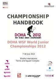 CHAMPIONSHIP HANDBOOK - World Squash Federation
