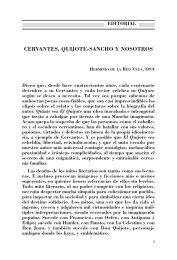 Cervantes, Quijote-Sancho y nosotros - Provincia de EspaÃ±a, Orden ...