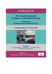 35. Garmischer Symposium für Kinder - Rheuma-Kinderklinik ...