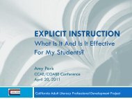 Explicit Instruction PowerPoint Presentation - COABE