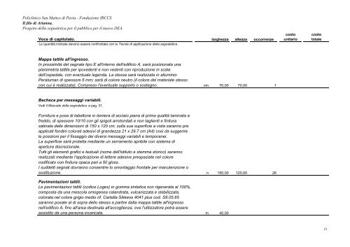 Capitolato con Computo metrico estimativo - fareonline.it