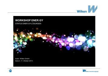 Status ENER:GY-Lösungen - Wilken GmbH