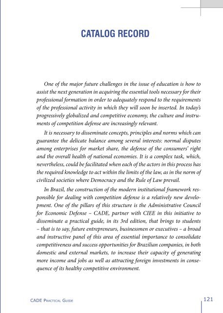 guia prÃ¡tico do cade - Conselho Administrativo de Defesa EconÃ´mica