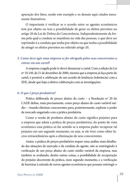 guia prÃ¡tico do cade - Conselho Administrativo de Defesa EconÃ´mica