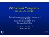 Cardiac Specific - SABM - Patient Blood Management