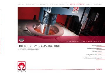 FDU FOUNDRY DEGASSING UNIT - Foseco