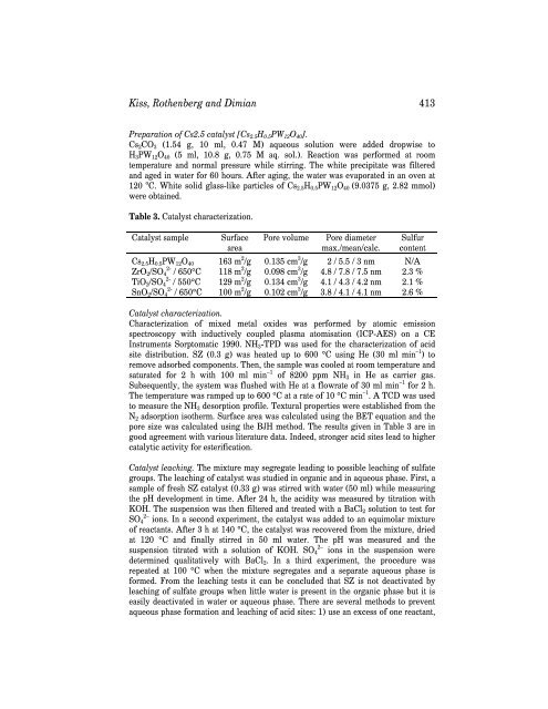 Catalysis of Organic..